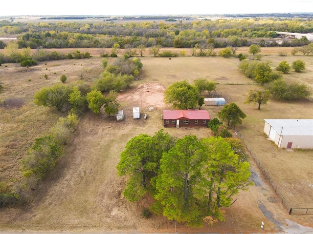 aerial view featuring a rural view