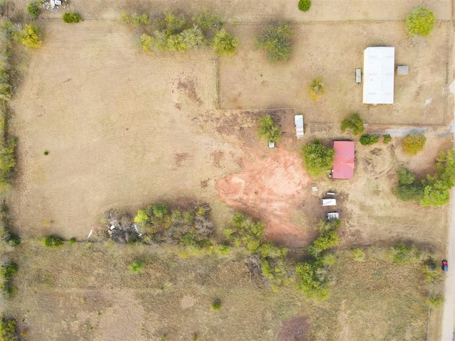 bird's eye view with a rural view