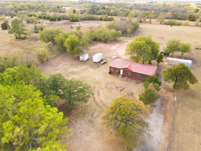 aerial view with a rural view