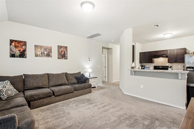 view of carpeted living room