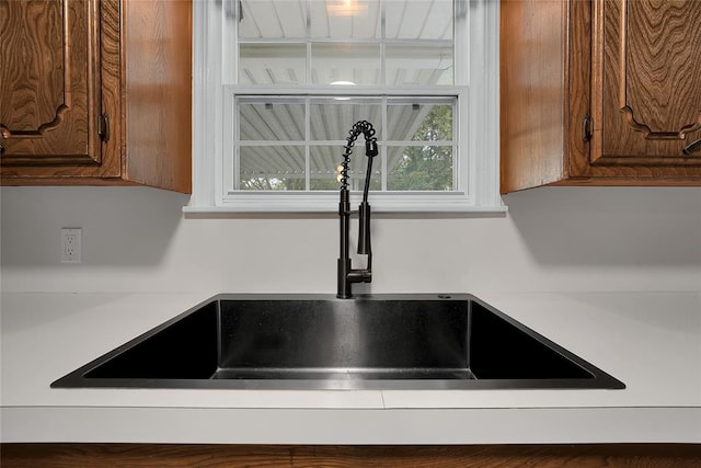 interior details featuring sink