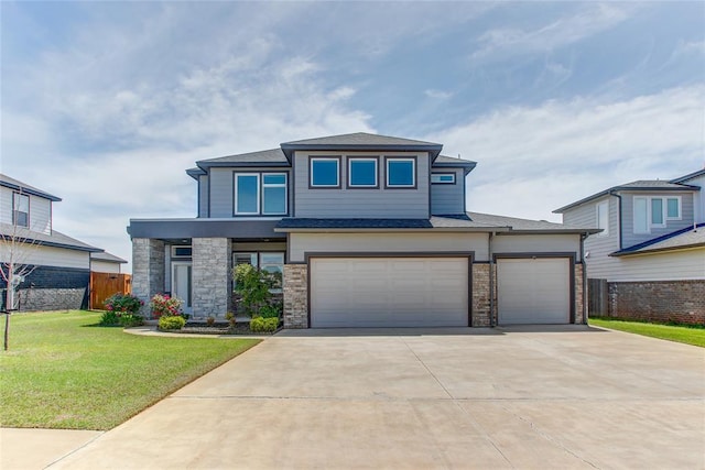 2200 El Cajon St, Edmond, OK 73034 - view of front of house featuring driveway, an attached garage, and a shingled roof