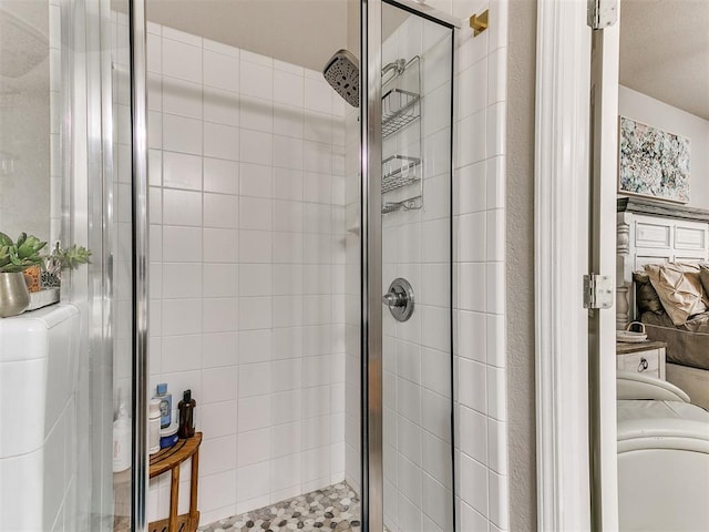 bathroom featuring walk in shower