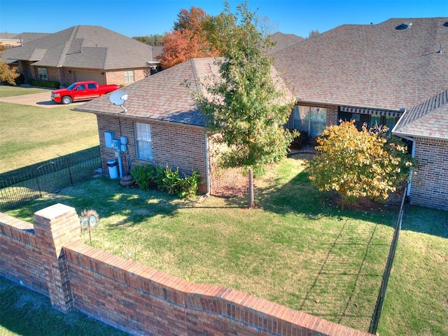 exterior space with a lawn