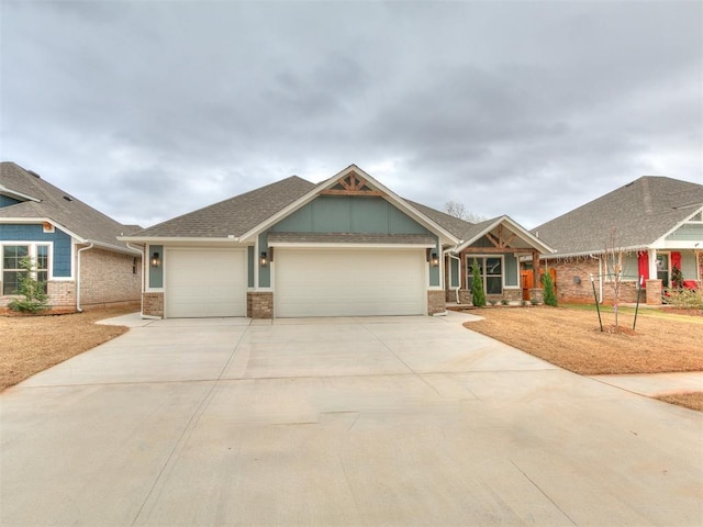 craftsman-style home featuring a garage