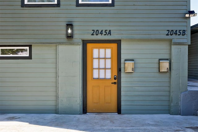 view of doorway to property