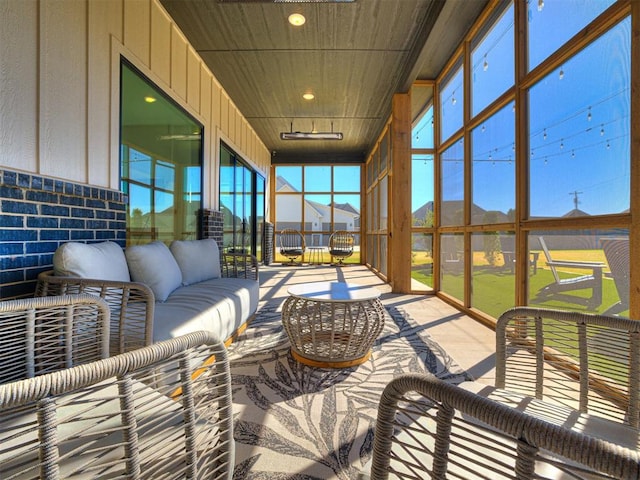 view of sunroom