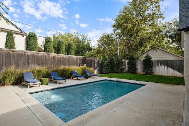 view of pool featuring a patio area