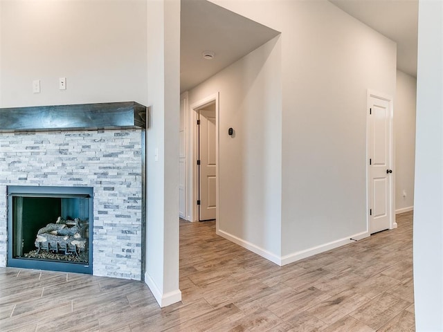 hallway featuring light hardwood / wood-style floors