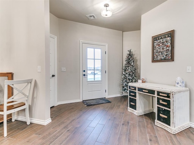 foyer featuring hardwood / wood-style floors