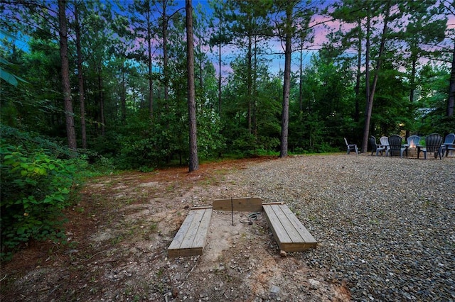 119 Secluded Cir, Broken Bow, OK 74728 - view of yard featuring a fire pit