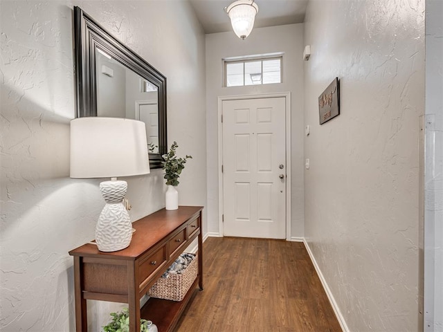 doorway to outside featuring dark hardwood / wood-style floors