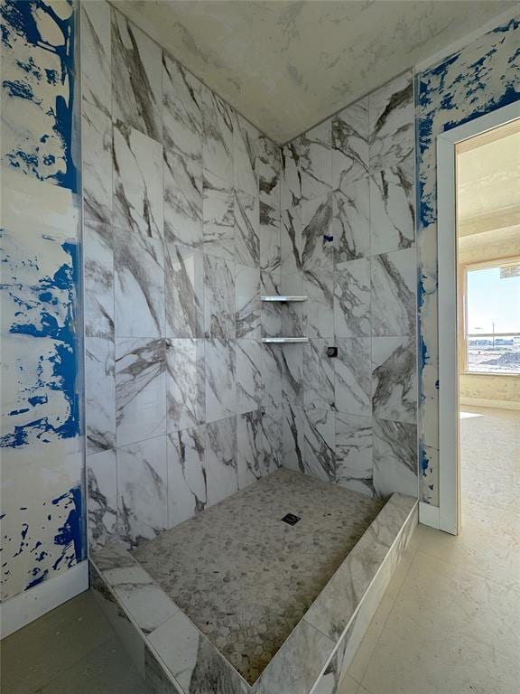 bathroom with walk in shower