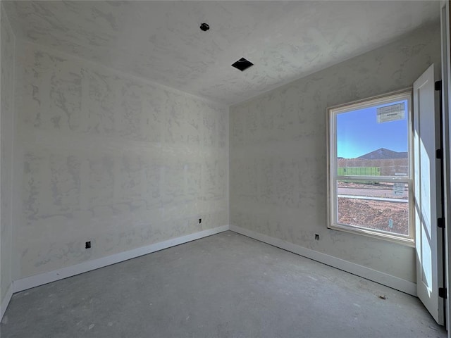 empty room with concrete floors