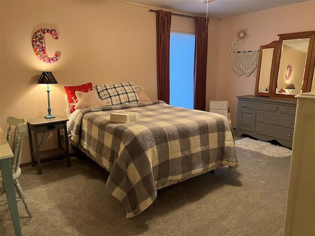 bedroom with carpet floors