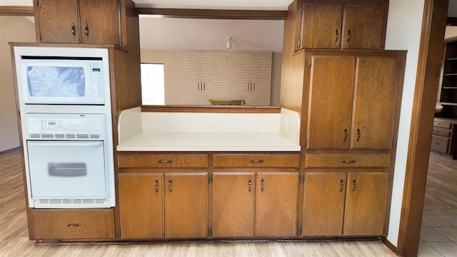 kitchen with white appliances