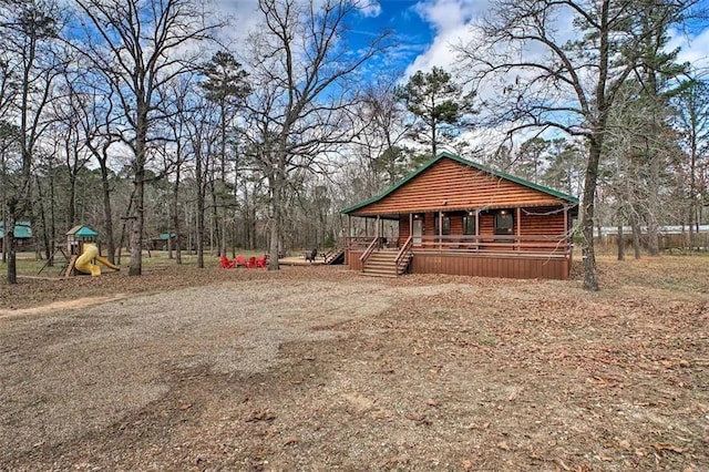 exterior space with a porch