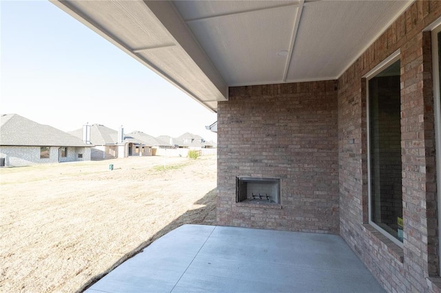 view of patio with a residential view