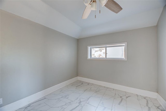 unfurnished room featuring ceiling fan