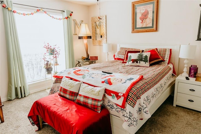 bedroom featuring carpet flooring