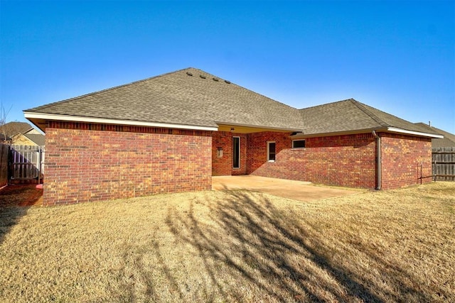 back of house featuring a patio area