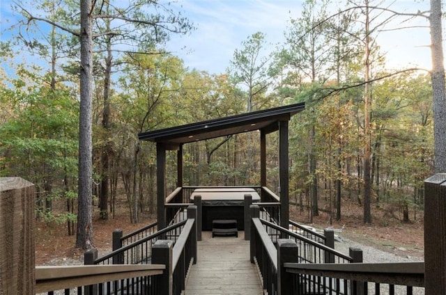 wooden deck featuring outdoor lounge area