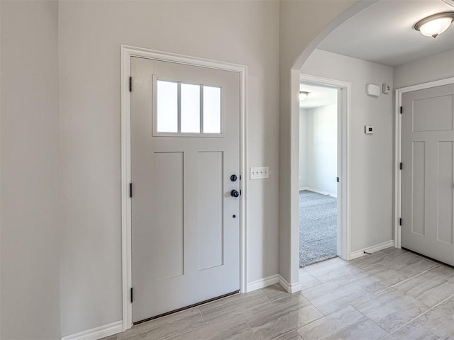 view of foyer entrance