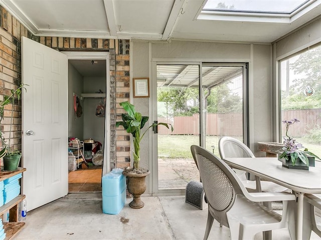 view of sunroom