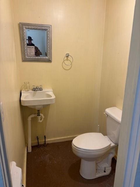 bathroom with sink and toilet