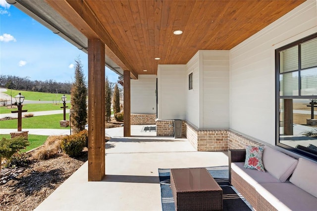 view of patio with outdoor lounge area