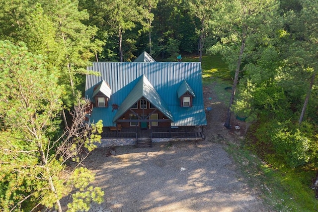 view of front facade featuring covered porch