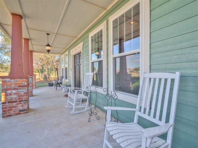 view of patio / terrace with a porch