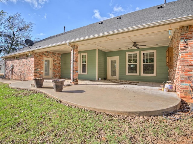 back of house with a patio area