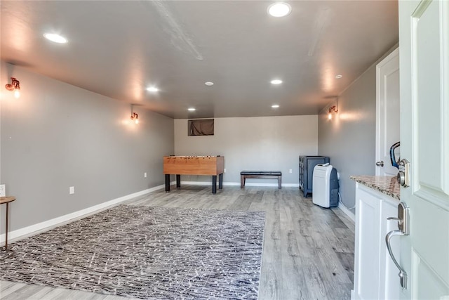 interior space featuring light wood-type flooring