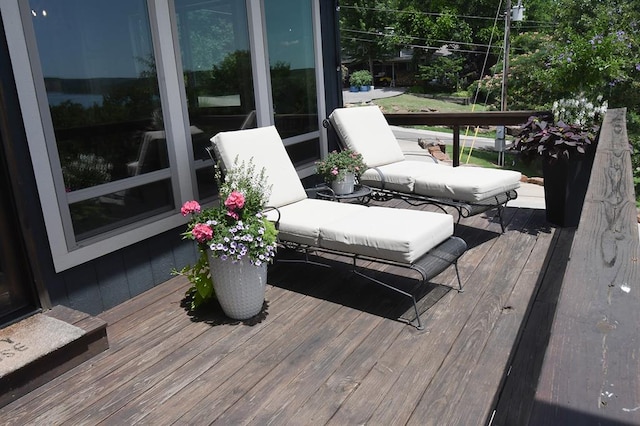 view of wooden deck