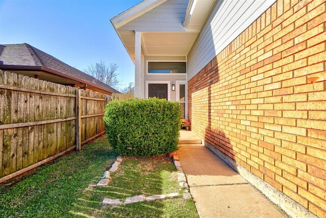 view of doorway to property