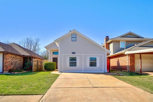 front facade with a front lawn