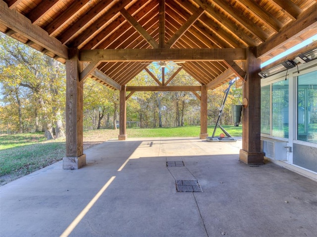 view of patio / terrace featuring a gazebo