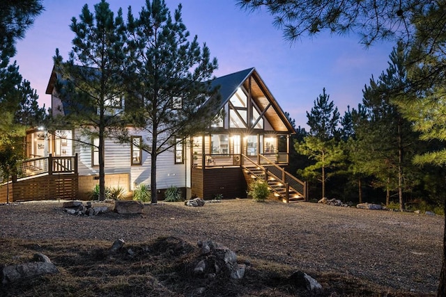 exterior space with covered porch