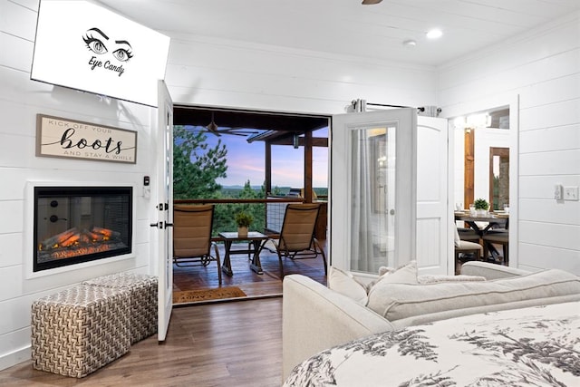 bedroom featuring hardwood / wood-style flooring