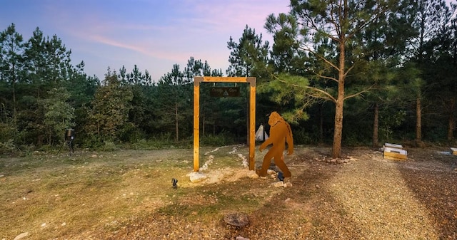 view of playground at dusk