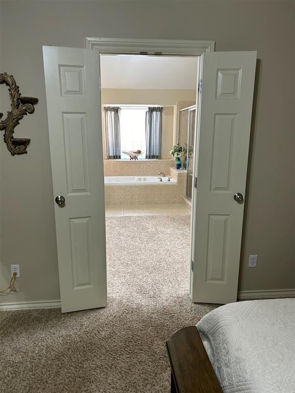 view of carpeted bedroom