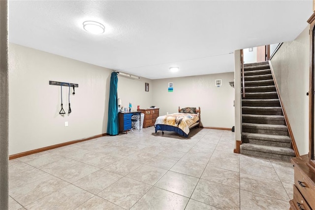 view of tiled bedroom