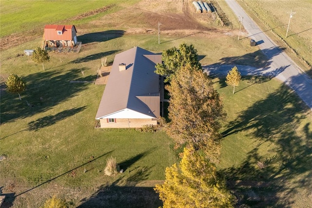 drone / aerial view with a rural view