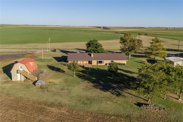 bird's eye view featuring a rural view