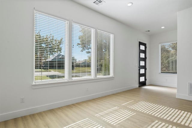 foyer featuring light wood-type flooring