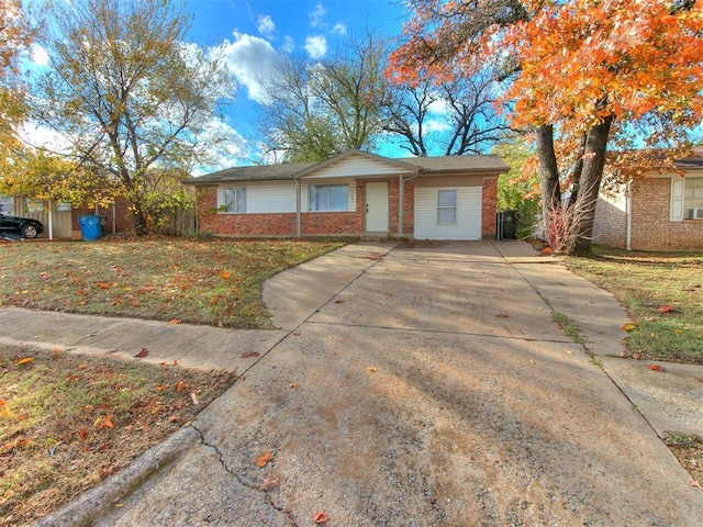 view of single story home