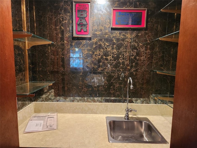 interior space featuring sink