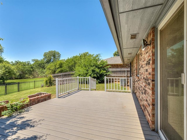 6404 Westway, Oklahoma City, OK 73142 - deck with a fenced backyard
