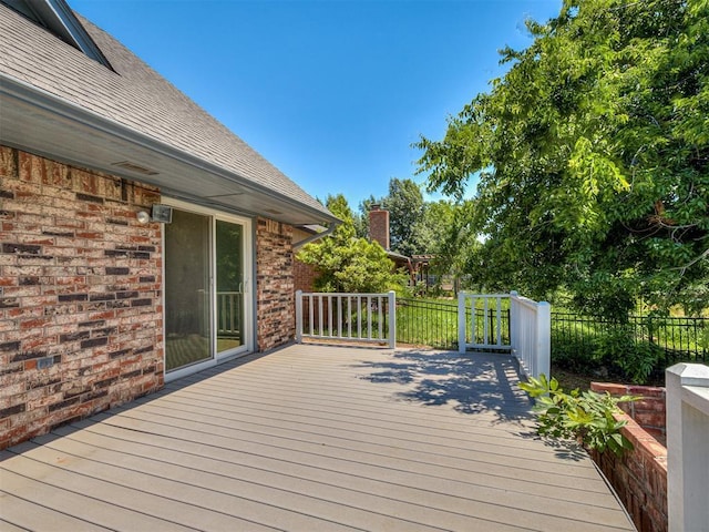 6404 Westway, Oklahoma City, OK 73142 - view of wooden terrace
